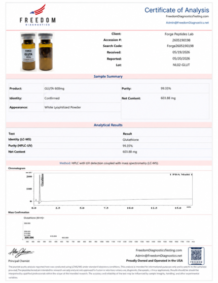 GLUTATHIONE (600-1500MG)